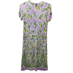Vintage silky lavender, paisley dress